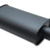 Vibrant StreetPower FLAT BLACK Oval Muffler with Single 3.5in Outlet - 3.5in inlet I.D. - Image 2
