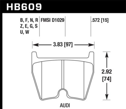 Hawk 08-11 Audi R8/07-08 RS4/03-04 RS6 / 02-03 VW Phaeton HPS 5.0 Front Race Brake Pads - Image 2