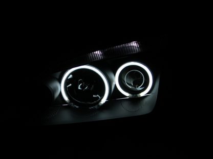 ANZO 2005-2007 Ford Focus Projector Headlights w/ Halo Black - Image 2