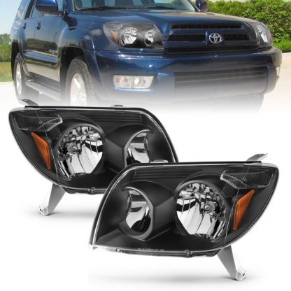 ANZO 2003-2005 Toyota 4Runner Crystal Headlights Black - Image 3