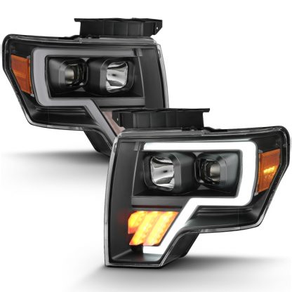 ANZO 2009-2014 Ford F-150 Projector Light Bar G4 H.L. Black Amber - Image 8