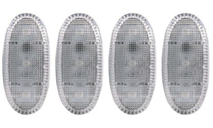 ANZO 2011-2016 Ford F-350 LED Fender Light Kit Clear 2pc Amber / 2pc Red