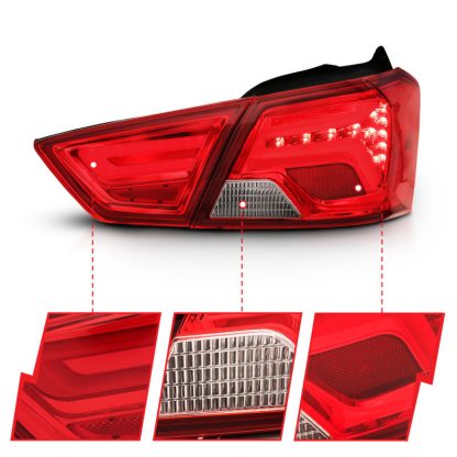 ANZO 14-18 Chevrolet Impala LED Taillights Red/Clear - Image 9