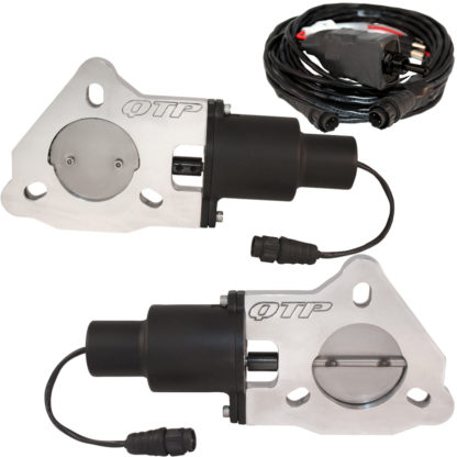 QTP 2.25in Bolt-On QTEC Dual Electric Cutout Valves - Pair - Image 2