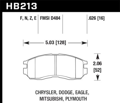 Hawk 1st Gen DSM HP+ Street Front Brake Pads - Image 3