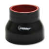 Vibrant 4 Ply Reinforced Silicone Transition Connector - 2in I.D. x 2.25in I.D. x 3in long (BLACK) - Image 2