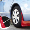 Rally Armor 12-16 Subaru Impreza 5dr Hatch/4dr Sedan UR Red Mud Flap w/ White Logo - Image 2