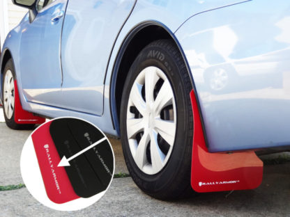 Rally Armor 12-16 Subaru Impreza 5dr Hatch/4dr Sedan UR Red Mud Flap w/ White Logo - Image 2