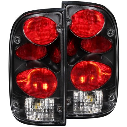 ANZO 1995-2000 Toyota Tacoma Taillights Black - Image 2