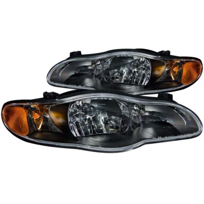 ANZO 2000-2005 Chevrolet Monte Carlo Crystal Headlights Black - Image 3