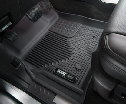 Husky Liners 2019-2020 Hyundai Santa Fe X-Act Contour Black Floor Liners -Front - Image 2