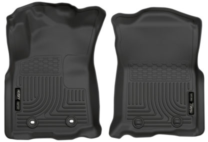 Husky Liners 2016 Toyota Tacoma w/ Auto Trans WeatherBeater Front Black Floor Liners - Image 2