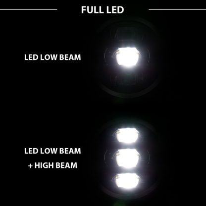 ANZO 2018-2019 Jeep Wrangler Full Led Projector H.L Black - Image 4