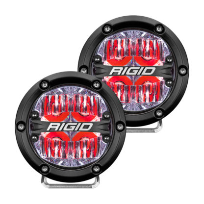 Rigid Industries 360-Series 4in LED Off-Road Drive Beam - Red Backlight (Pair) - Image 2