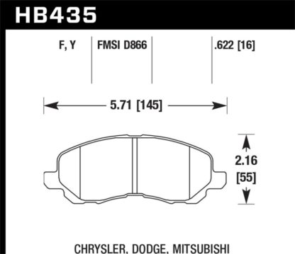 Hawk 00-05 Eclipse GT HPS Street Front Brake Pads - Image 4