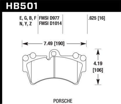 Hawk 07-10 Audi Q7 / 03-09 Porsche Cayenne / 04-09 VW Touareg DTC-60 Race Front Brake Pads - Image 2