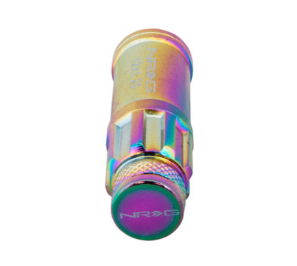 NRG 700 Series M12 X 1.5 Steel Lug Nut w/Dust Cap Cover Set 21 Pc w/Locks & Lock Socket - Neochrome - Image 5