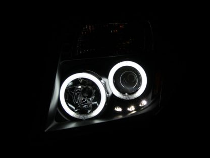 ANZO 2005-2008 Nissan Frontier Projector Headlights w/ Halo Black - Image 2