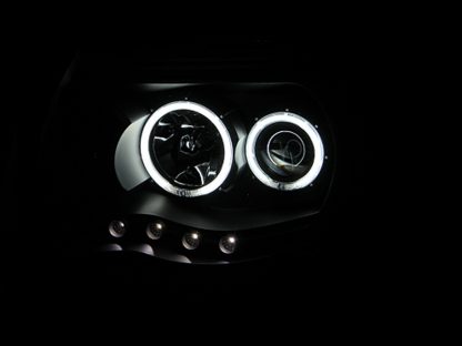 ANZO 2005-2011 Toyota Tacoma Projector Headlights w/ Halo Black - Image 2