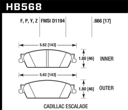 Hawk 07 Chevy Tahoe LTZ LTS Rear Brake Pads - Image 3