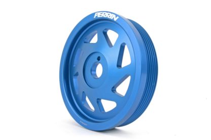 Perrin 15-18 Subaru WRX / 13-20 BRZ / 14-18 Forester XT FA/FBCrank Pulley - Blue - Image 2