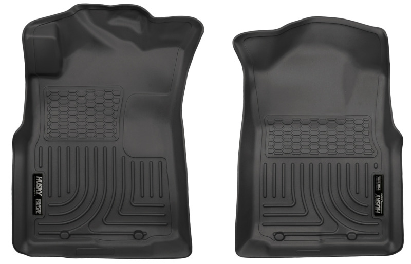 Husky Liners 05-15 Toyota Tacoma Crew/Extended/Standard Cab WeatherBeater Front Black Floor Liners - Image 2