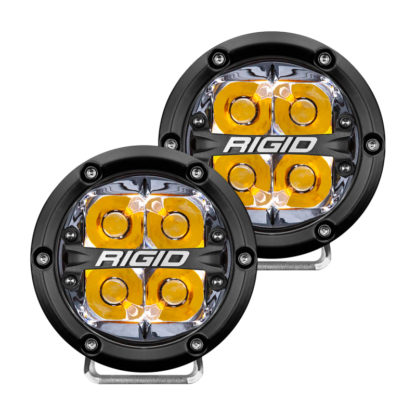 Rigid Industries 360-Series 4in LED Off-Road Spot Beam - Amber Backlight (Pair) - Image 2