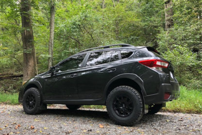 Rally Armor 18-19 Subaru Crosstrek Black UR Mud Flap w/ Red Logo (Front Only) - Image 3