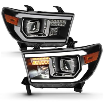 ANZO 2007-2014 Toyota Tundra Projector Light Bar H.L Black Amber(Led High Beam) (Halogen Version) - Image 8