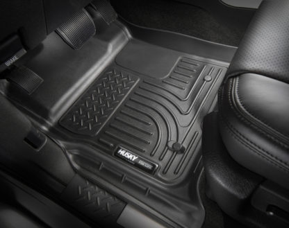 Husky Liners 2016 Nissan Titan XD Crew Cab WeatherBeater Front Row Black Floor Liners - Image 4