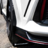 Rally Armor 17-18 Honda Civic Type R (Type R Only) UR White Mud Flap w/ Red Logo - Image 6