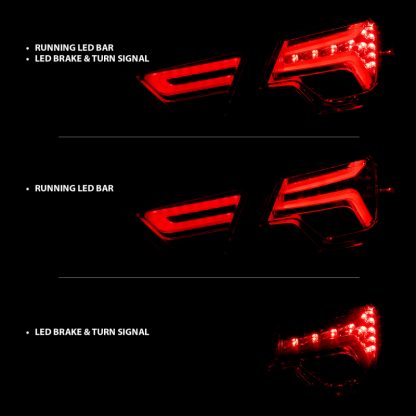 ANZO 14-18 Chevrolet Impala LED Taillights Red/Clear - Image 6