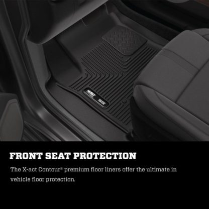 Husky Liners 2019 Chevy Silverado 1500 CC X-Act Contour Black 2nd Seat Floor Liners (Full Coverage) - Image 4