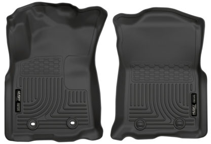 Husky Liners 2016 Toyota Tacoma w/ Auto Trans WeatherBeater Front Black Floor Liners - Image 3