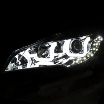 ANZO 2013-2015 Ford Escape Projector Headlights w/ U-Bar Chrome - Image 2