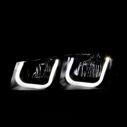 ANZO 2003-2006 Chevrolet Silverado 1500 Projector Headlights w/ U-Bar Black - Image 2