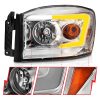 Anzo 06-09 Dodge RAM 1500/2500/3500 Headlights Chrome Housing/Clear Lens (w/Switchback Light Bars) - Image 3