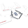 Rally Armor 17-18 Honda Civic Type R (Type R Only) UR White Mud Flap w/ Red Logo