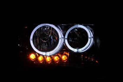 ANZO 1997-2004 Dodge Dakota Crystal Headlights Black 1pc - Image 2