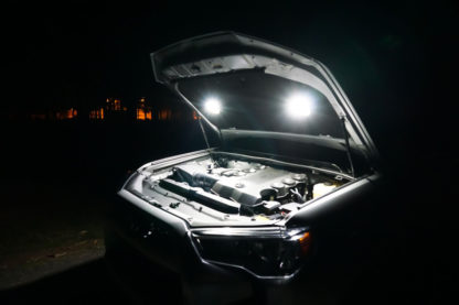 KC HiLiTES Cyclone 2in. LED Universal Under Hood Lighting Kit (Incl. 2 Cyclone Lights/Switch/Wiring) - Image 3