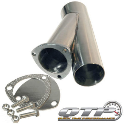 QTP 3in Weld-On QTEC Exhaust Cutout Y-Pipe - Image 3