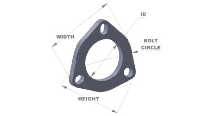 Vibrant 3-Bolt T304 SS Exhaust Flange (2.75in I.D.) - Image 2