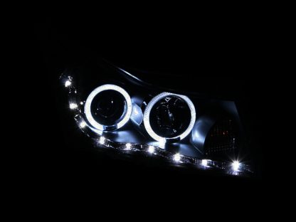 ANZO 2011-2015 Chevrolet Cruze Projector Headlights w/ Halo Black (LED Eyebrow) - Image 2