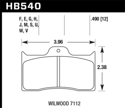 Hawk Wilwood 7112 Caliper DTC-70 Brake Pads - Image 4