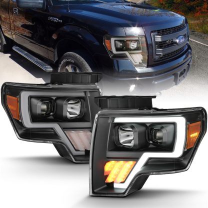 ANZO 2009-2014 Ford F-150 Projector Light Bar G4 H.L. Black Amber - Image 2