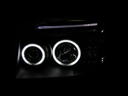 ANZO 2001-2004 Nissan Frontier Projector Headlights w/ Halo Black (CCFL) - Image 2