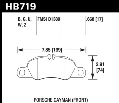 Hawk 13-16 Porsche 911 Front HPS 5.0 Brake Pads - Image 3