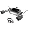 QTP 07-18 Jeep Wrangler 3.6L/3.8L 304SS Screamer Axle Back Exhaust w/4in Black Tips - Image 2
