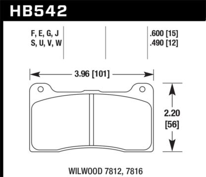 Hawk Wilwood 15mm DTC-30 Race Brake Pads - Image 4