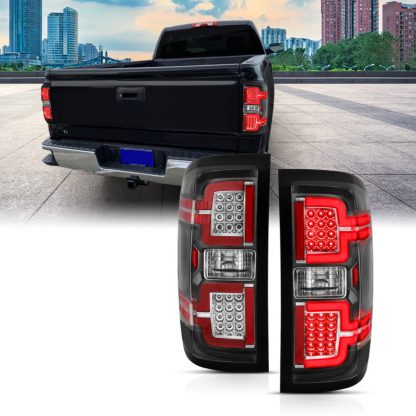 ANZO 2014-2018 Chevy Silverado 1500 LED Taillights Black - Image 2